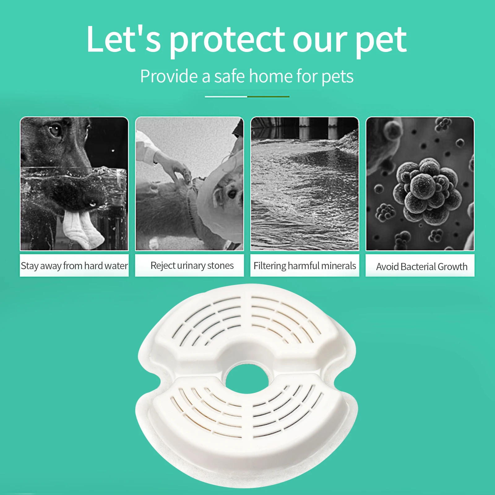 Dog Water Drink Dispenser Bowl Dish Filters Activated Carbon Automatic Pet Drinking Fountain For Cat | Дом и сад