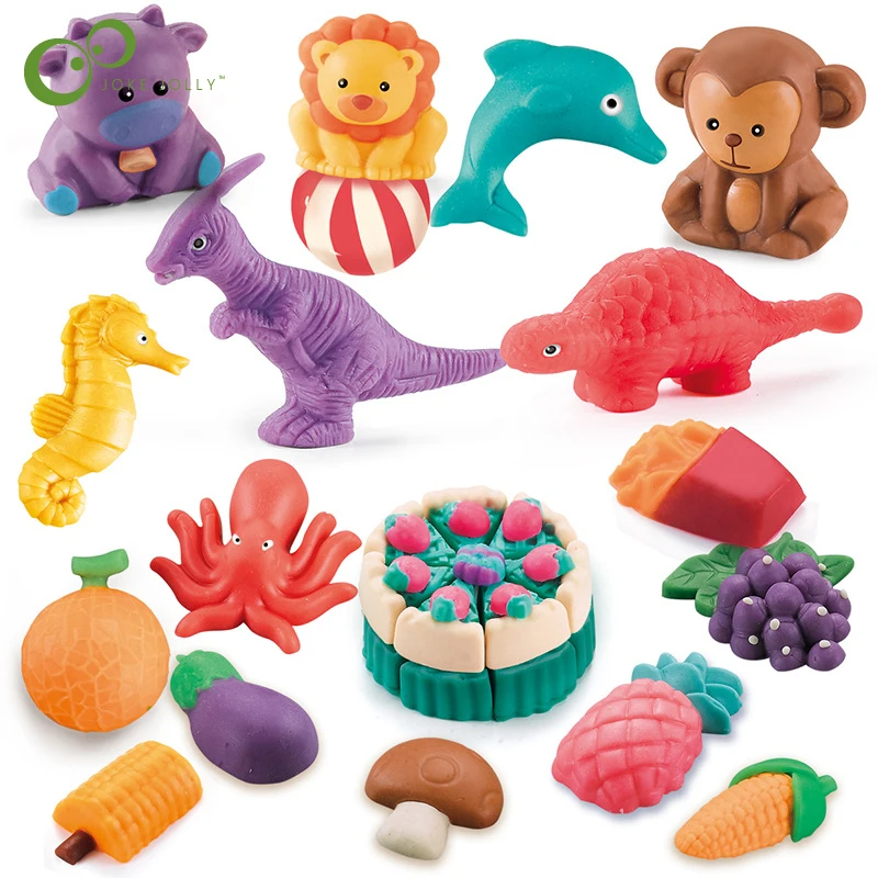 DIY Plasticine Animal dinosaur Mold Modeling Clay Kit Slime Plastic Play Dough Tools Set Cutters Moulds Toy for Kid Gift YJN | Игрушки и