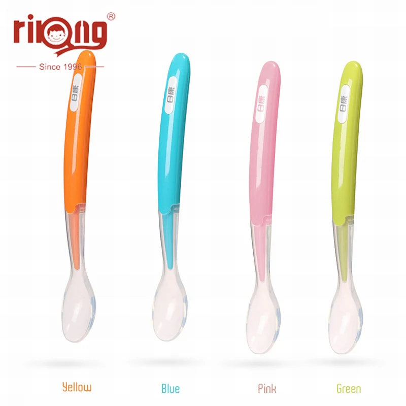 Детская Ложка Rikang детские столовые приборы мягкая силиконовая ложка инструменты