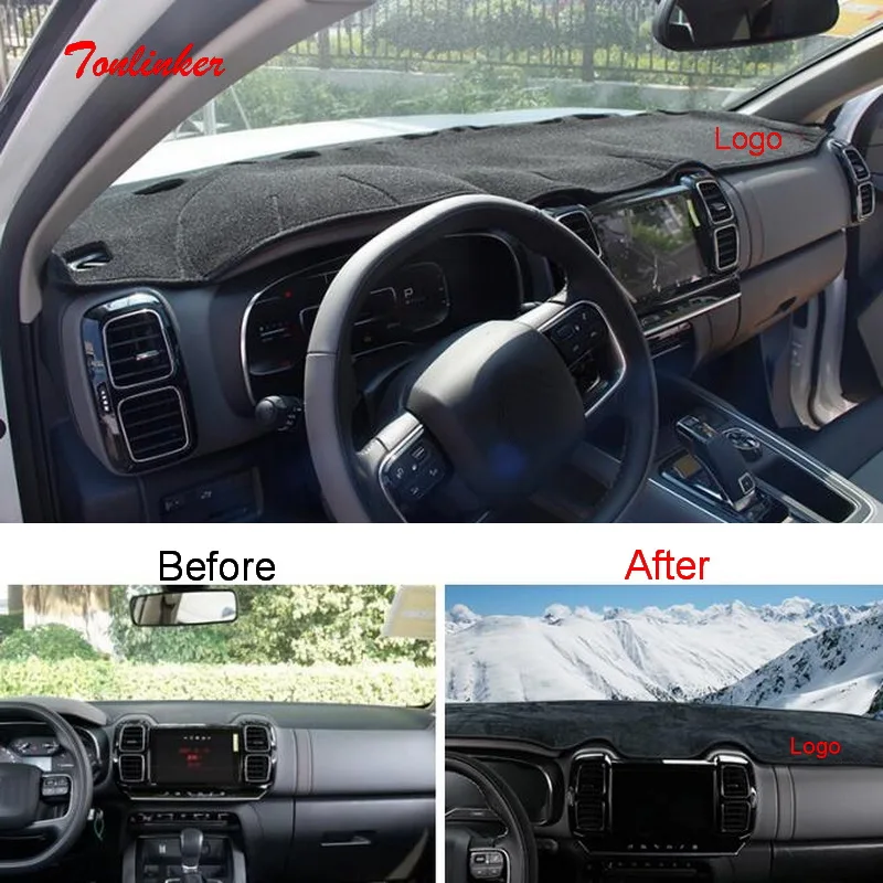 

Tonlinker Interior Dashboard Anti-dirty Cover sticker for CITROEN C5 Aircross 2018-19 Car Styling 1 PCS Polyester Cover sticker