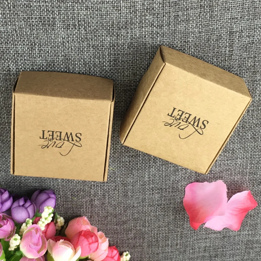 

30pcs/lot Gift Kraft Paper Packing Party Boxes Handmade Soap Little Food Packaging Aircraft Paper Boxes