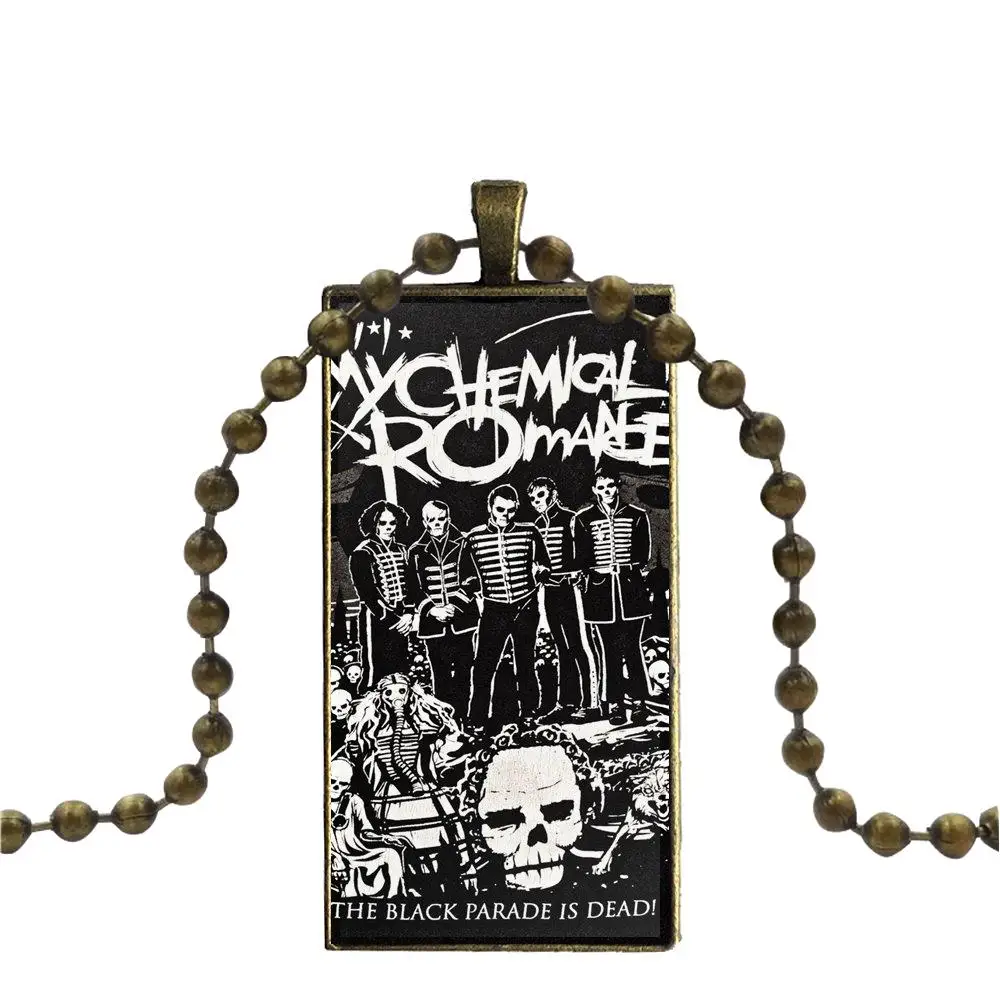 Gerard Way My Chemical Romance Mcr Rock модный стеклянный кабошон кулон прямоугольное ожерелье