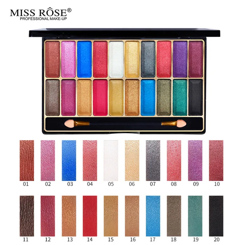 Miss Rose 15/20/48 оттенков тени для век палитра макияжа Палитра ярких матовых мерцающих