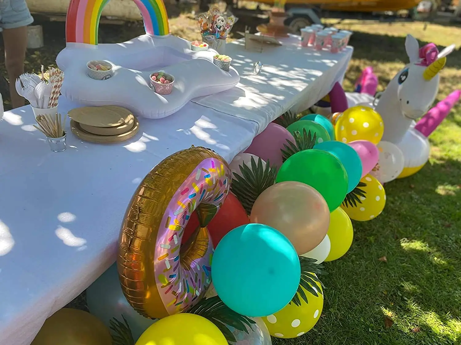 Декорации для дня рождения Candyland баннер на день воздушный шар из фольги