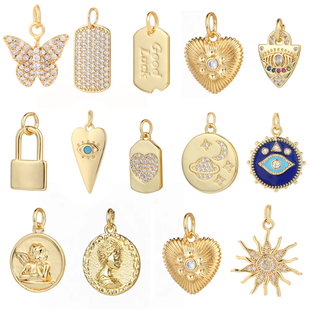 Подвески в форме сердца глаза звезды для изготовления ювелирных изделий изящные