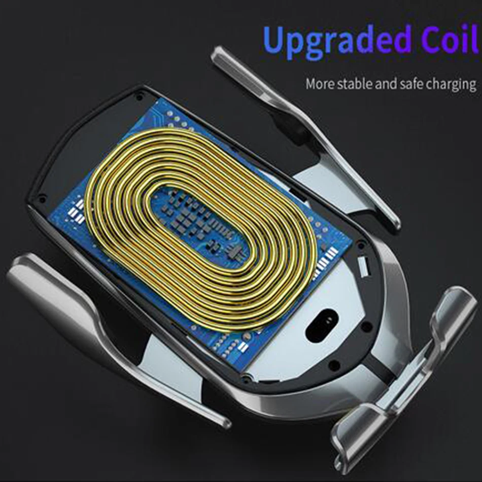 

Automatic Clamping 20W Car Wireless Charger for iPhone 12 XS 11 SE Pro Samsung Xiaomi Infrared Sensor Car Phone Holder Charger