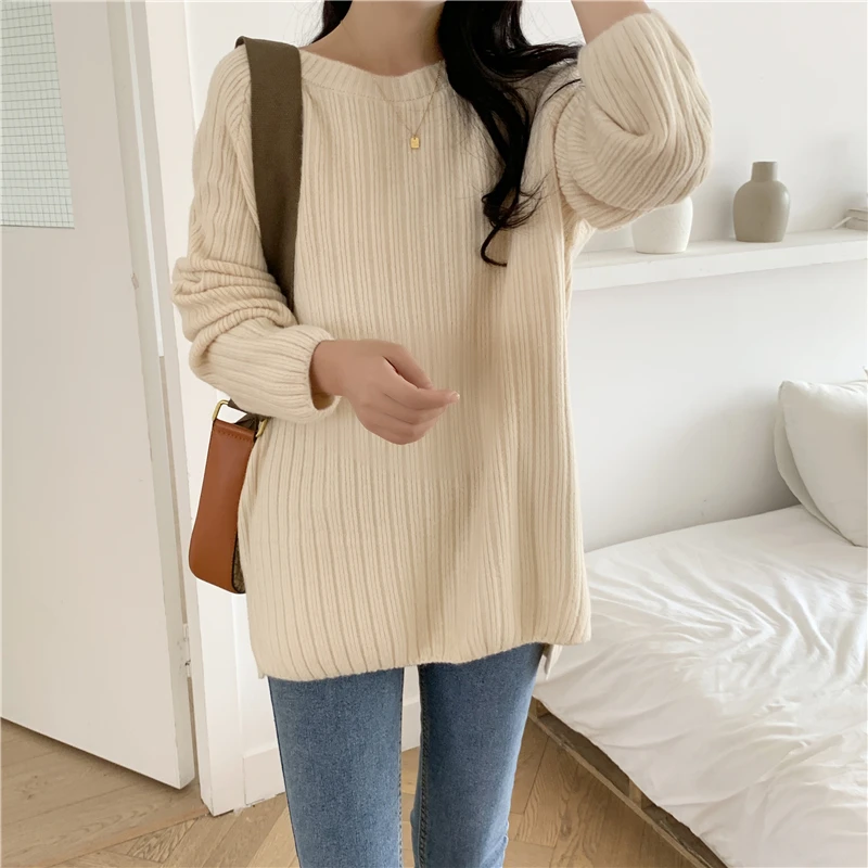 Cheap wholesale 2021 spring autumn winter new fashion casual warm nice women knitted sweater woman female OL Py127