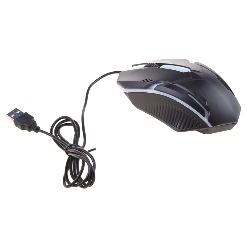 

Эргономичная Проводная игровая мышь, светодиодсветодиодный, 2000 DPI, USB, компьютерная мышь с подсветкой, для ПК, ноутбука, геймерская мышь S1, бе...