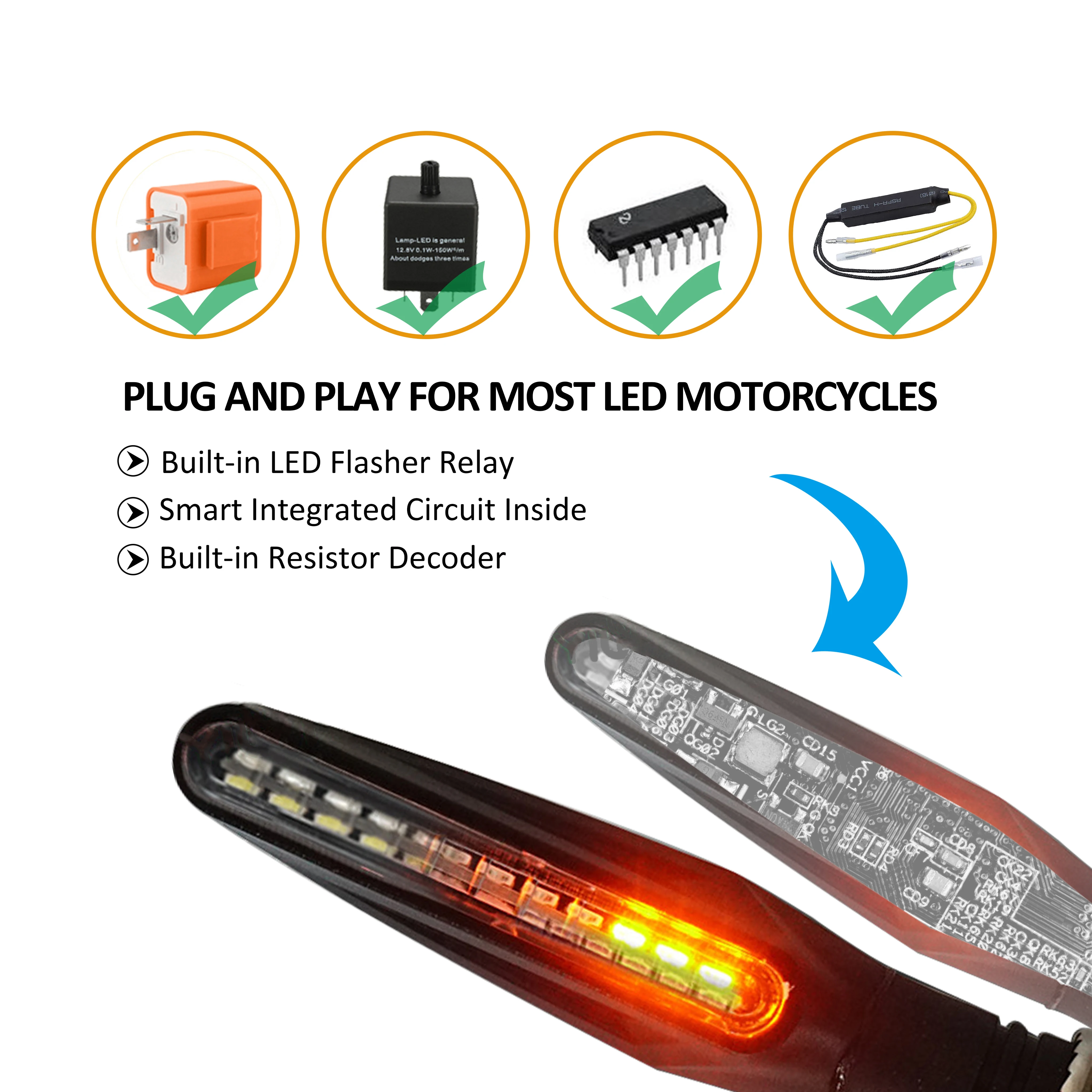 Универсальные мотоциклетные поворотники для kawasaki vn 800 fz16 yamaha xmax 250 125| |