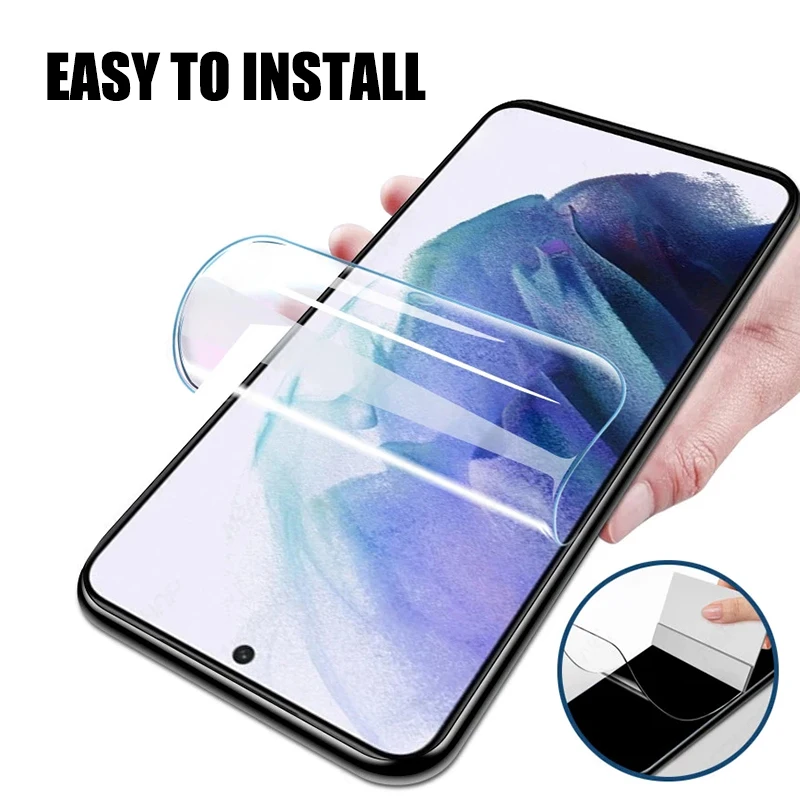 4 Pack Galaxy S20 Plus Screen Protector TPU for Samsung S7 edge S8 9 10 S21 FE Note 20 Ultra 5G Hydrogel Front Back Film sheild
