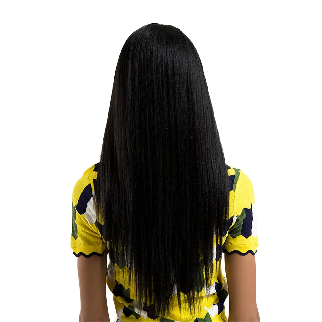 

Ladies 26'' Black Synthetic Lace Front Wigs Resistant Full Wig Straight Hair