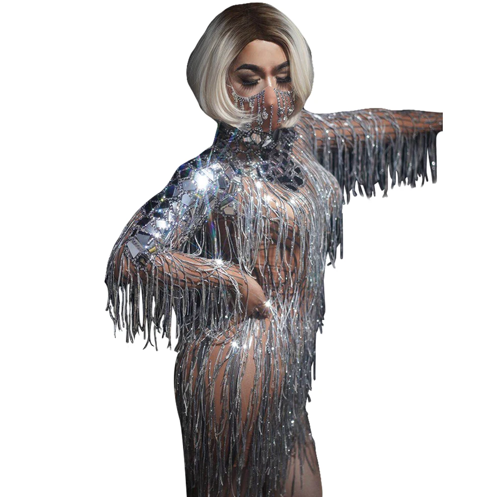 Новое поступление серебристые бриллиантовые короткие платья для женского