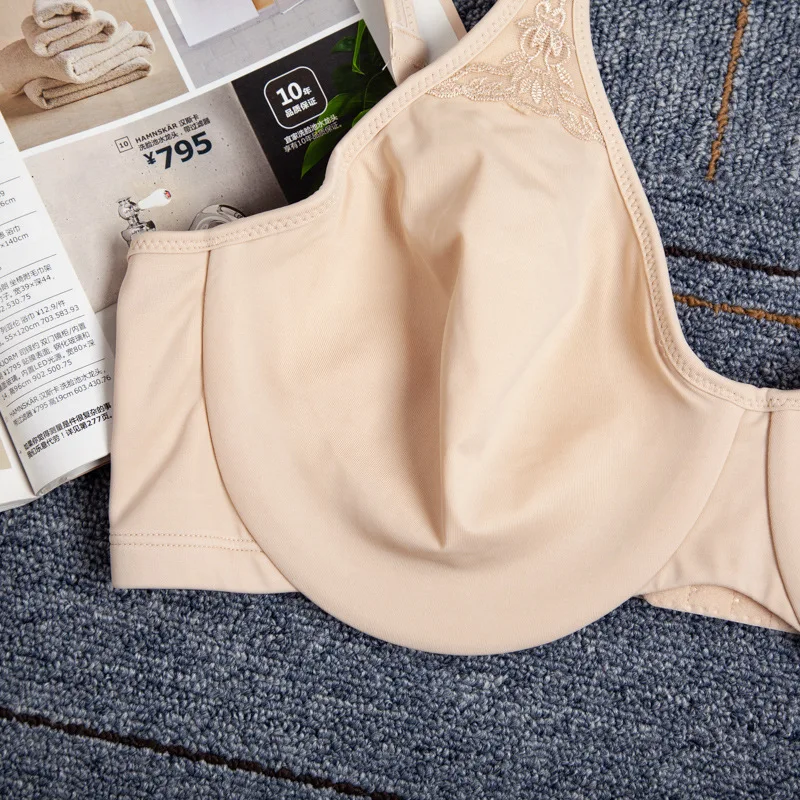 Women's Solid Minimizer Bra Full Coverage Non Padded Underwire Female Unlined Lingerie 36 38 40 42 44 46 C D DD DDD G