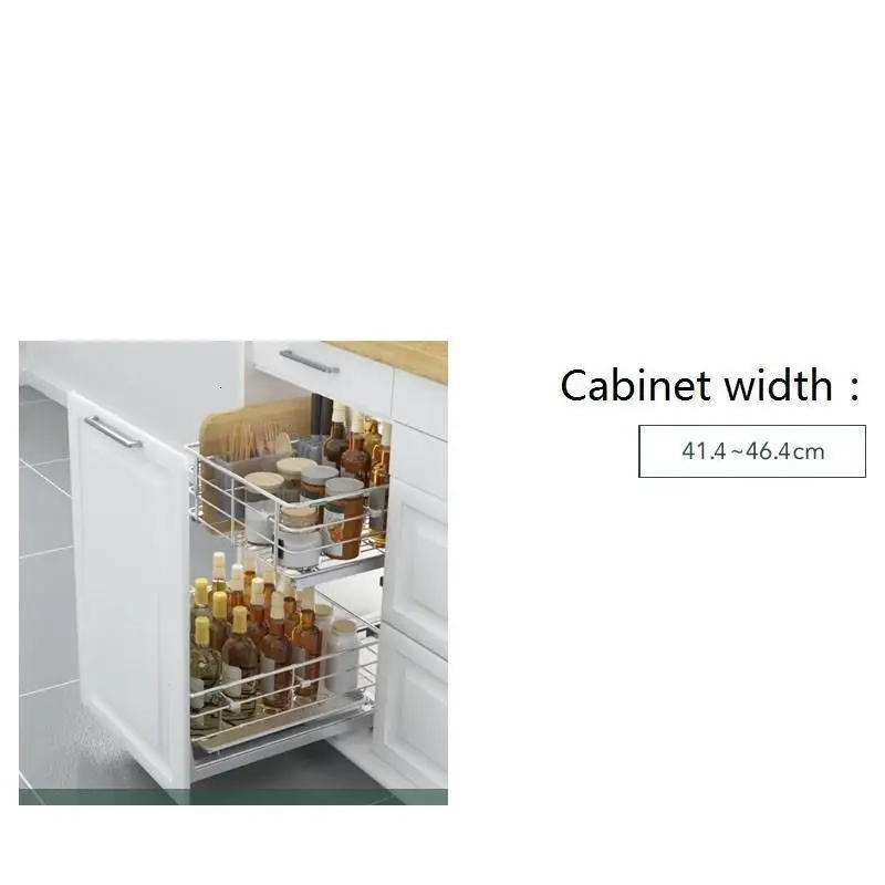 Cosina Armario De Cocina Despensa Mutfak Kuchnia органайзер для кладовки из нержавеющей стали кухонная стойка Cozinha кухонный шкаф корзина - Цвет: Number  3