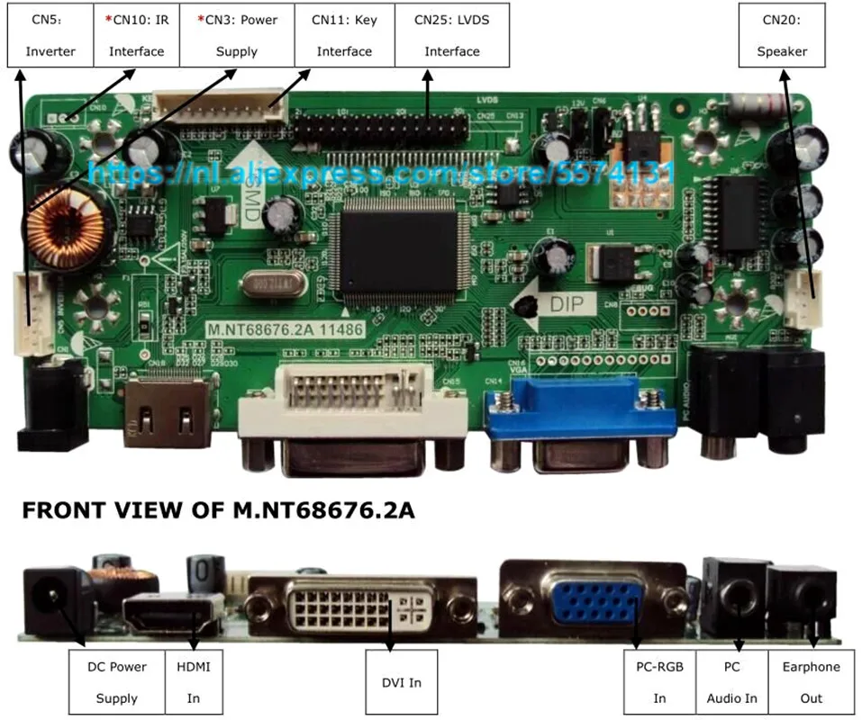 Плата управления монитор Комплект Для LP156WH3 (TL) (S1) LP156WH3-TLS1 HDMI + DVI VGA ЖК-дисплей