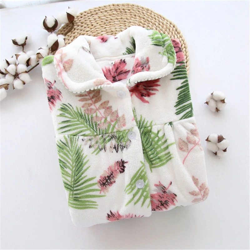 Утепленная Пижама Женский костюм с длинными рукавами теплая зимняя женская