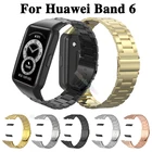 Ремешок для часов huawei band 6 band6, ремешок из нержавеющей стали, металлический ремешок для часов, браслет для смарт-часов huawei band6, ремешок, аксессуары