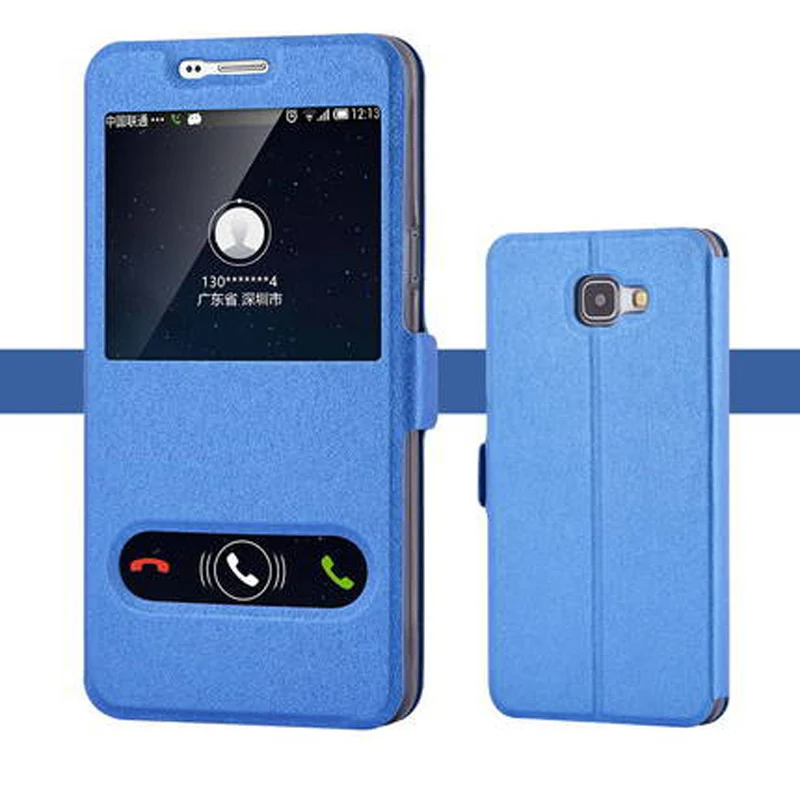 Чехол-книжка с окошком для экрана для Samsung Galaxy A9 2016, чехол для A 9 A9000 A900F A96, кожаный чехол-накладка для A9000 2016, задняя крышка