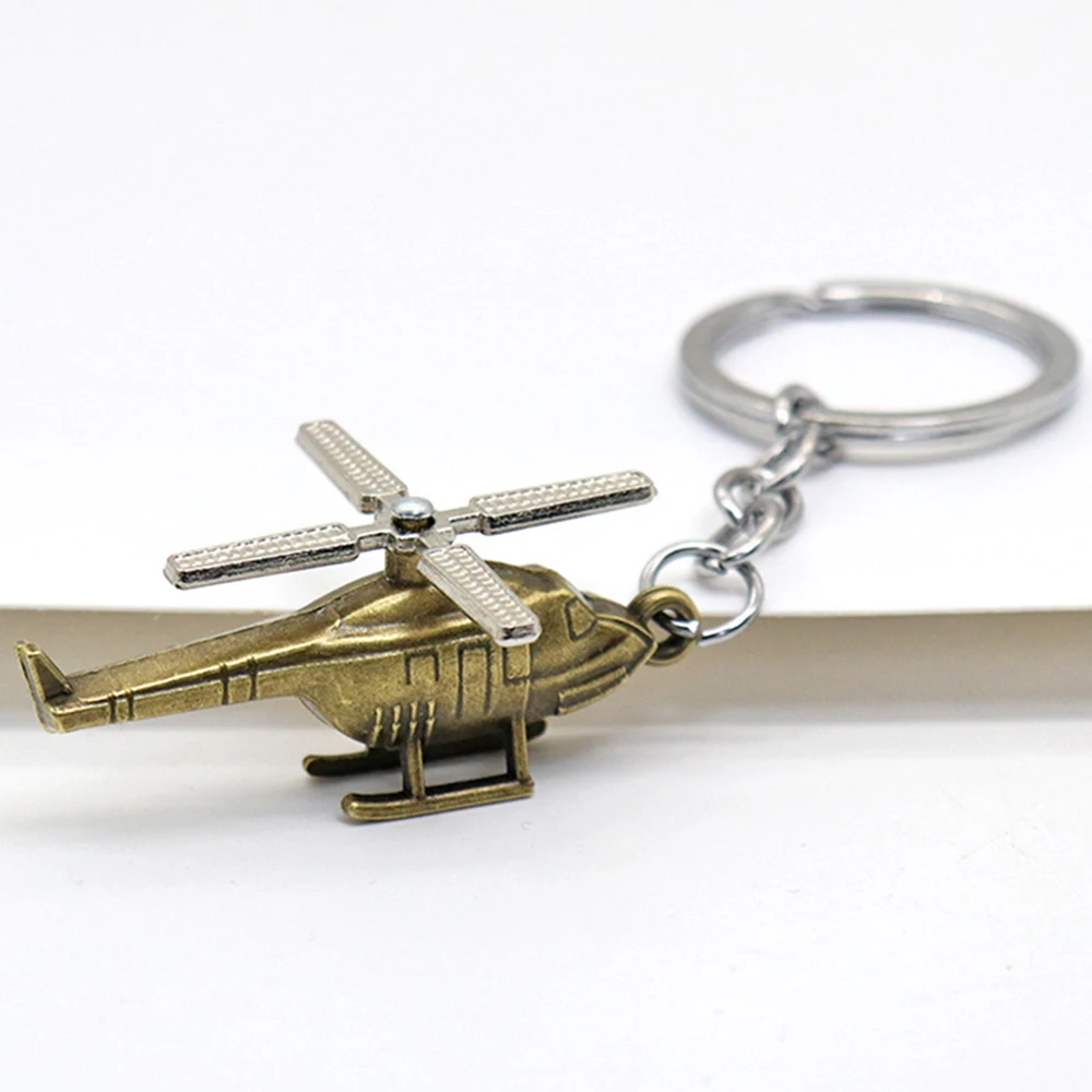 Брелок для ключей вертолет из цинкового сплава брелок в виде самолета модель
