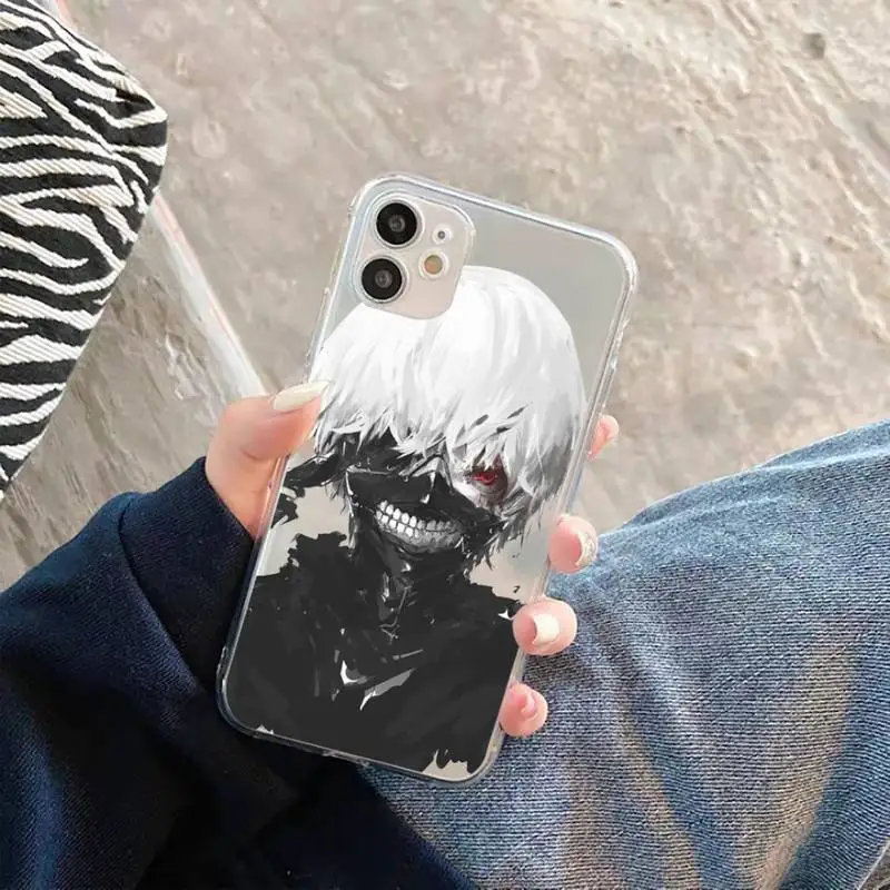 

Anime Tokyo Ghouls terror horror Phone Case Transparent soft For iphone 5 5s 5c se 6 6s 7 8 11 12 plus mini x xs xr pro max