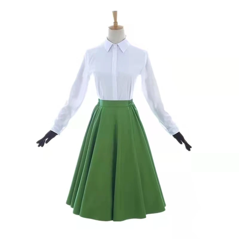 

Новинка 2021, японский аниме фиолетовый костюм для косплея Evergarden на Хэллоуин, Рождество, вечеринку, женская зеленая длинная юбка, костюм-унифо...