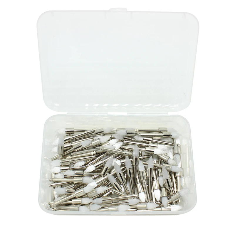 100 шт./пакет Полировочная щетка для зубов полировщик защелка в резиновой чашке