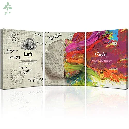 

3 Piece Canvas Art Wall Decor Albert Motivational Science