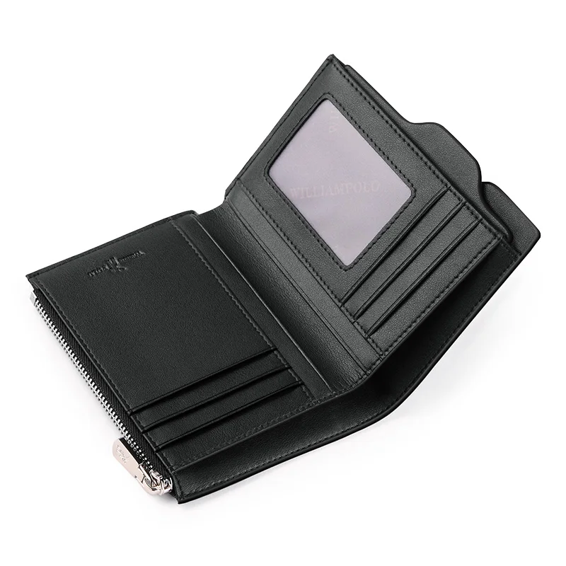 Мужской бумажник сумка для карт держатель удостоверения личности кошелек монет