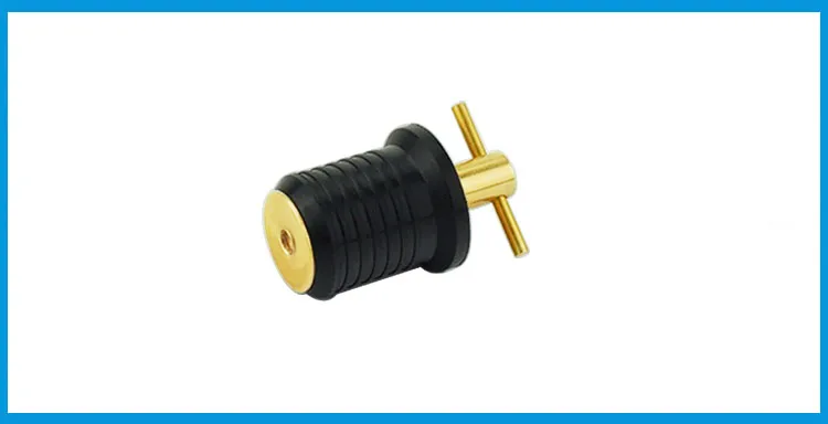 

2PCS IBST LIFE Rubber Brass T-Handle TWIST-IN Hull Livewell Boat Drain Plug Boat bilge transom seawall baitwell