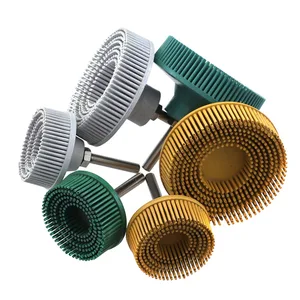 Полировальные диски, гранит 50 80 120, радиальная щетина, диск 2 дюйма 3 дюйма, наждачная резина, абразивная щетка 14 дюйма, 6,35 мм, Аксессуары Dremel