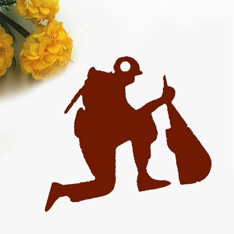 Брелок эпоксидная смола форма Глянцевая упавший солдат Форма брелок кулон литья