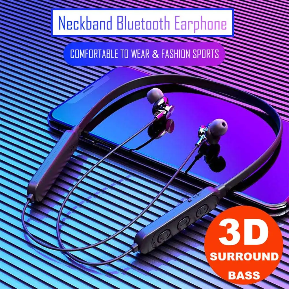 Zy 01 Bluetooth 5 0 Беспроводная спортивная Гарнитура магнитные бинауральные Hi Fi стерео