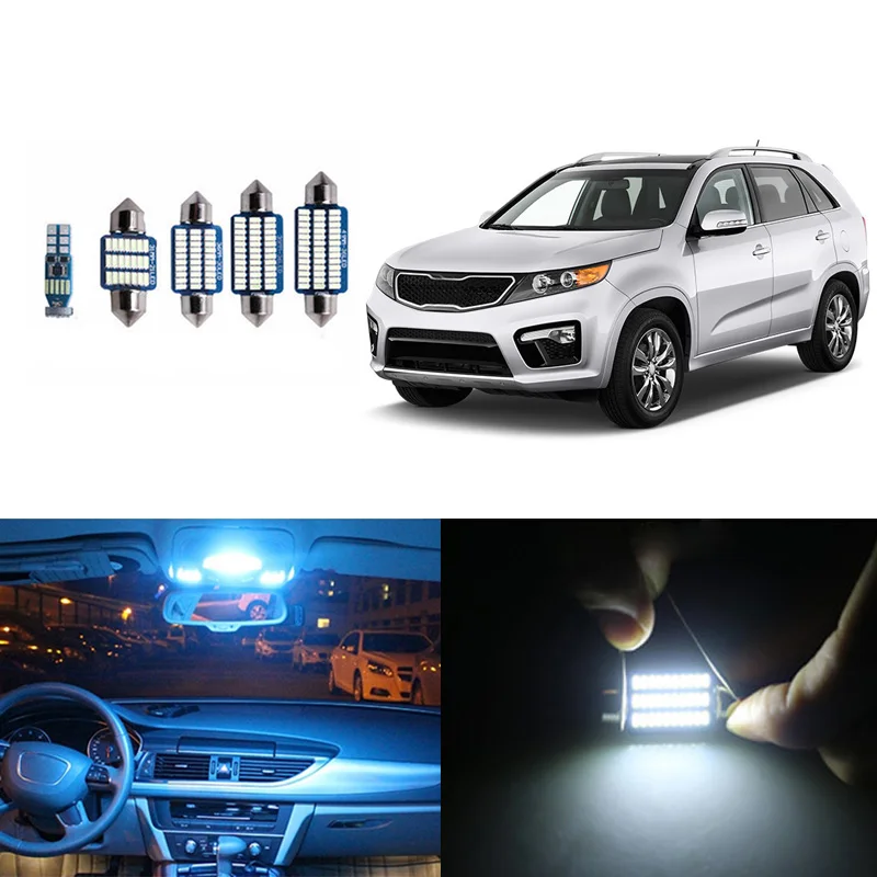 8 шт. белый голубой лед светодиодный светильник автомобильных ламп Интерьер