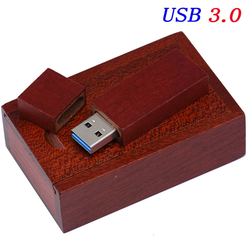 Redwood usb box JASTER USB 3,0 фотография подарок внешний накопитель(более 10 шт бесплатный логотип) деревянный+ коробка Флешка 4 ГБ/16 ГБ/32 ГБ/64 Гб - Цвет: Redwood usb box