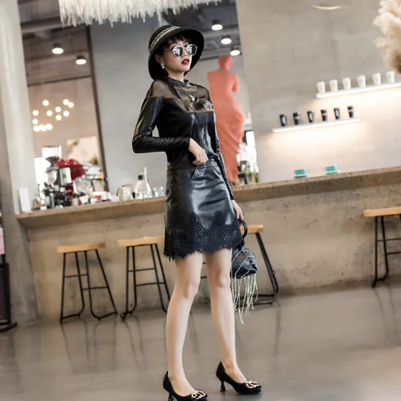 Весенняя Новинка сексуальная женская облегающая кружевная мини-юбка летняя