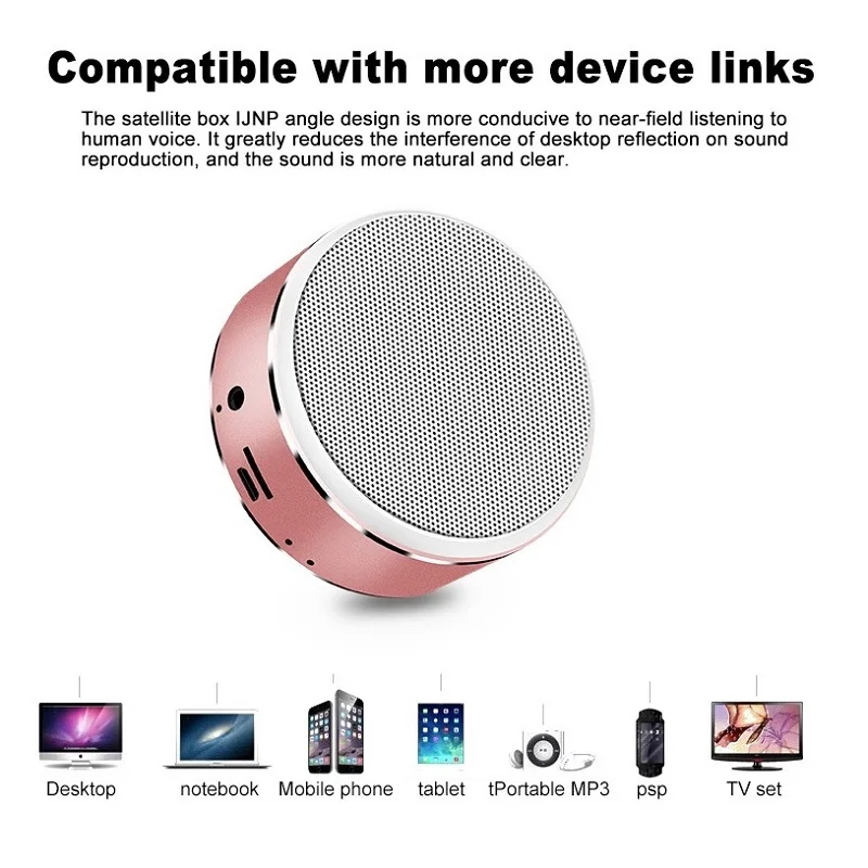 Portable Mini Bluetooth Speaker Wireless Hifi Stereo Music Loud speaker Sound Audio Support USB TF AUX For iphone 11 | Электроника