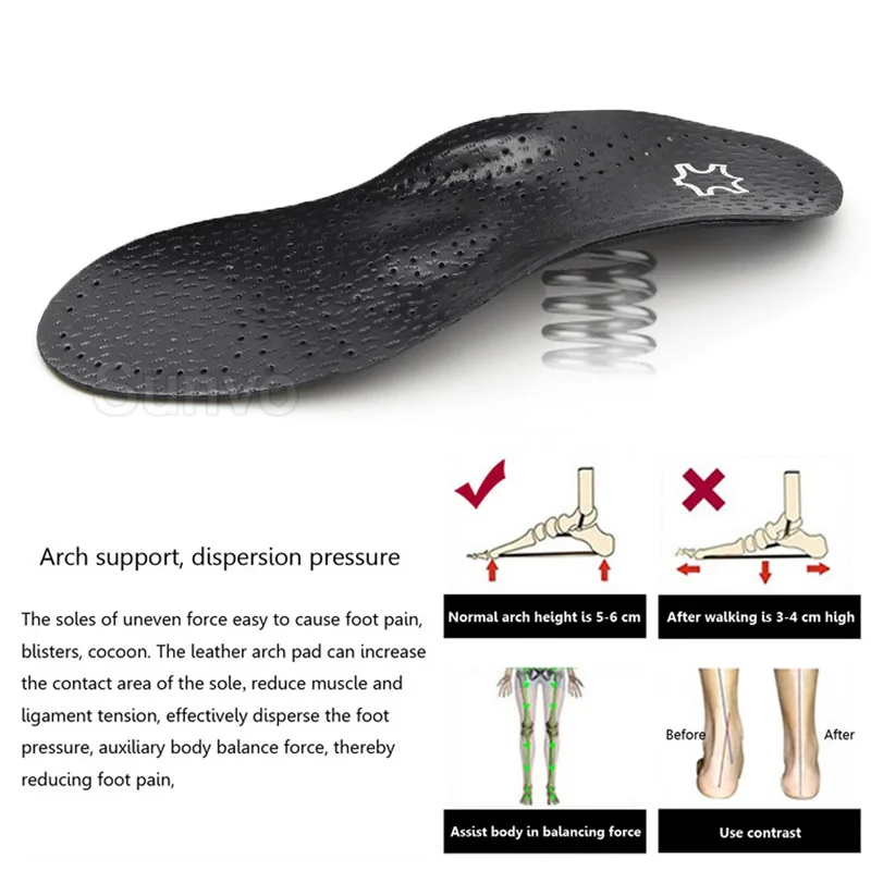 Ортопедические стельки Sunvo коррекция плоскостопия супинатор для мужчин и женщин