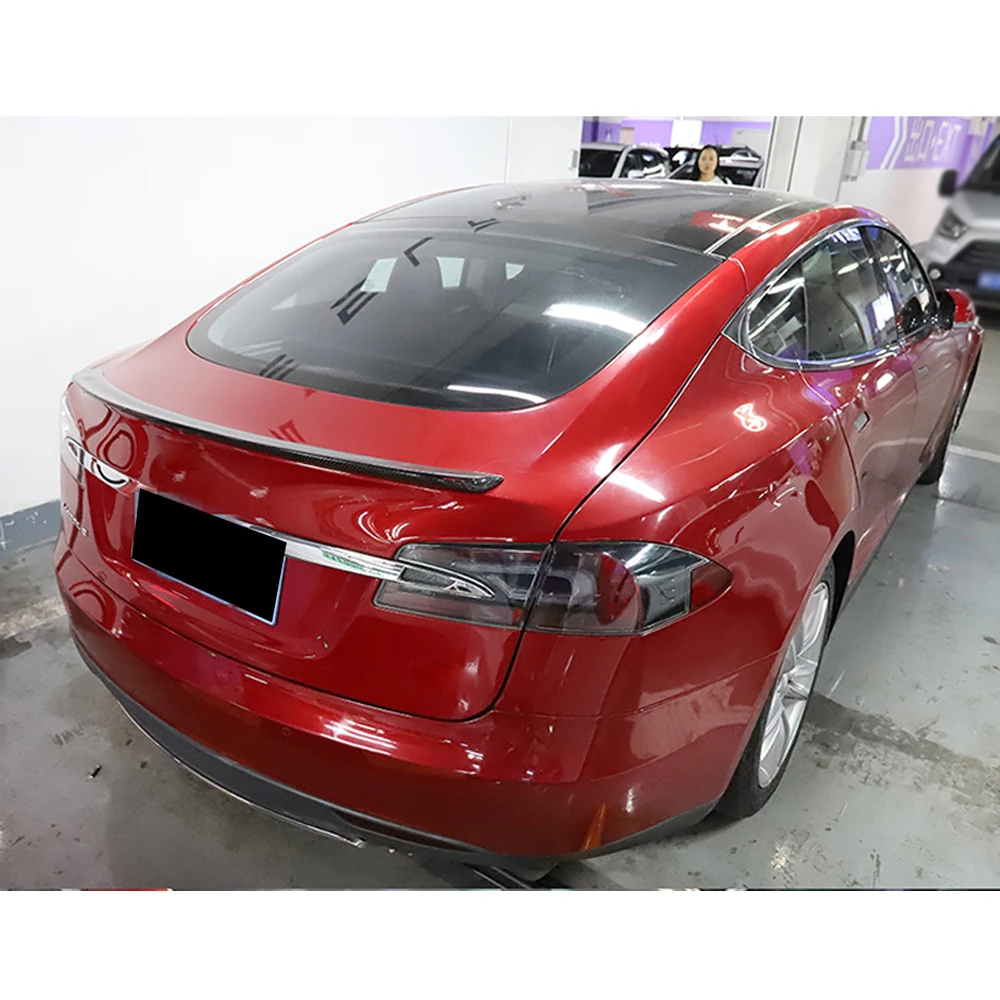 Для Tesla Model S спойлер из углеродного волокна задний багажник Boot губ Накладка для 60