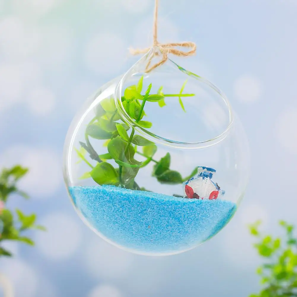 10x10x10 см высокая боросиликатная фотография подвесная стеклянная ваза прозрачный