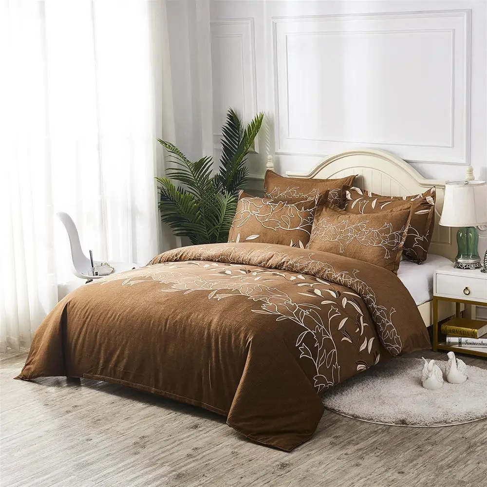 Искусственный вышивка стеганное ватное одеяло набор постельного белья