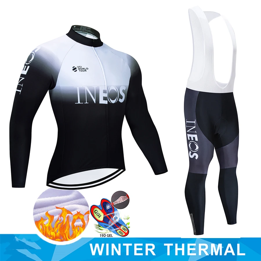 

Новинка 2022, зимний флисовый комплект велосипедной одежды INEOS, одежда для езды на велосипеде, комплект для езды на велосипеде
