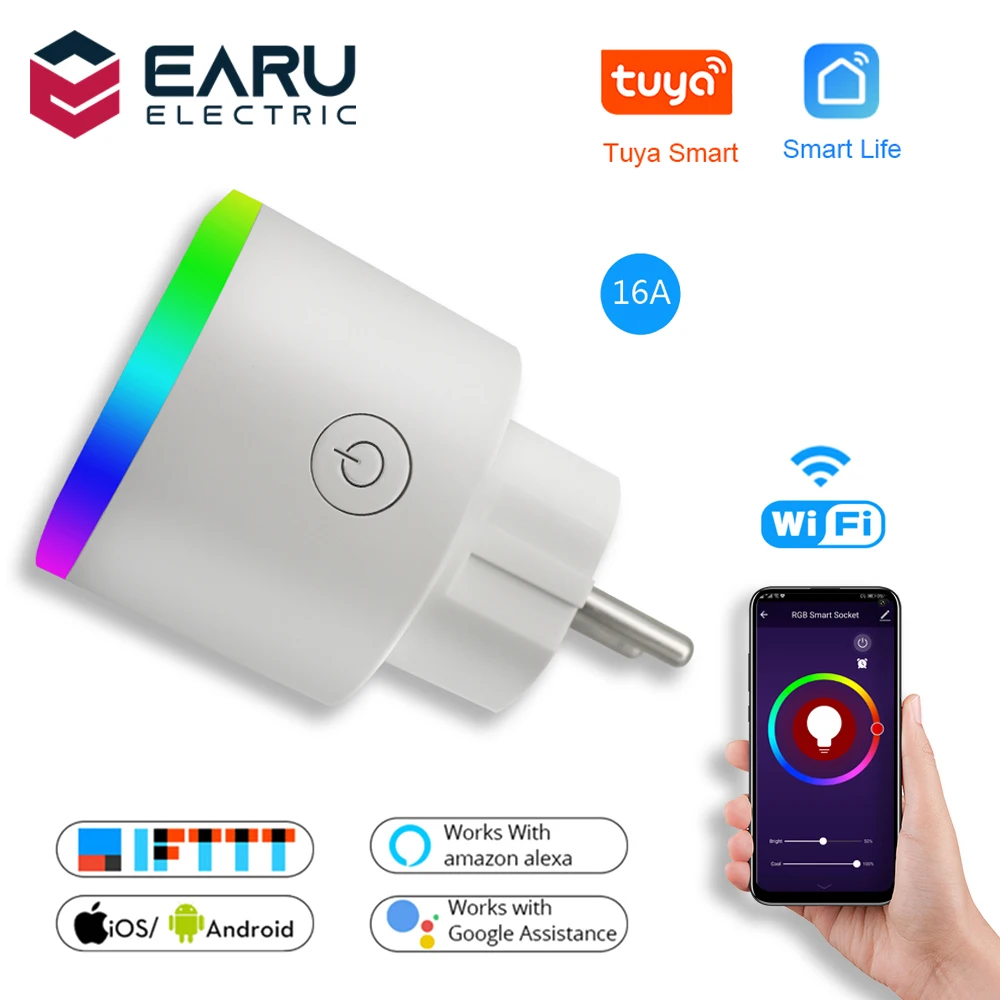 

Умная розетка с Wi-Fi, 16 А, с таймером