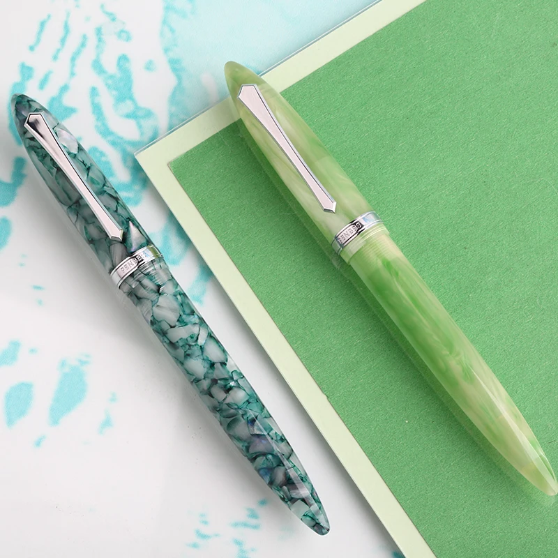 Акриловая ручка MOONMAN PENBBS 480 Celluloid Серебряная зажим иридия тонкий наконечник 0 5 мм