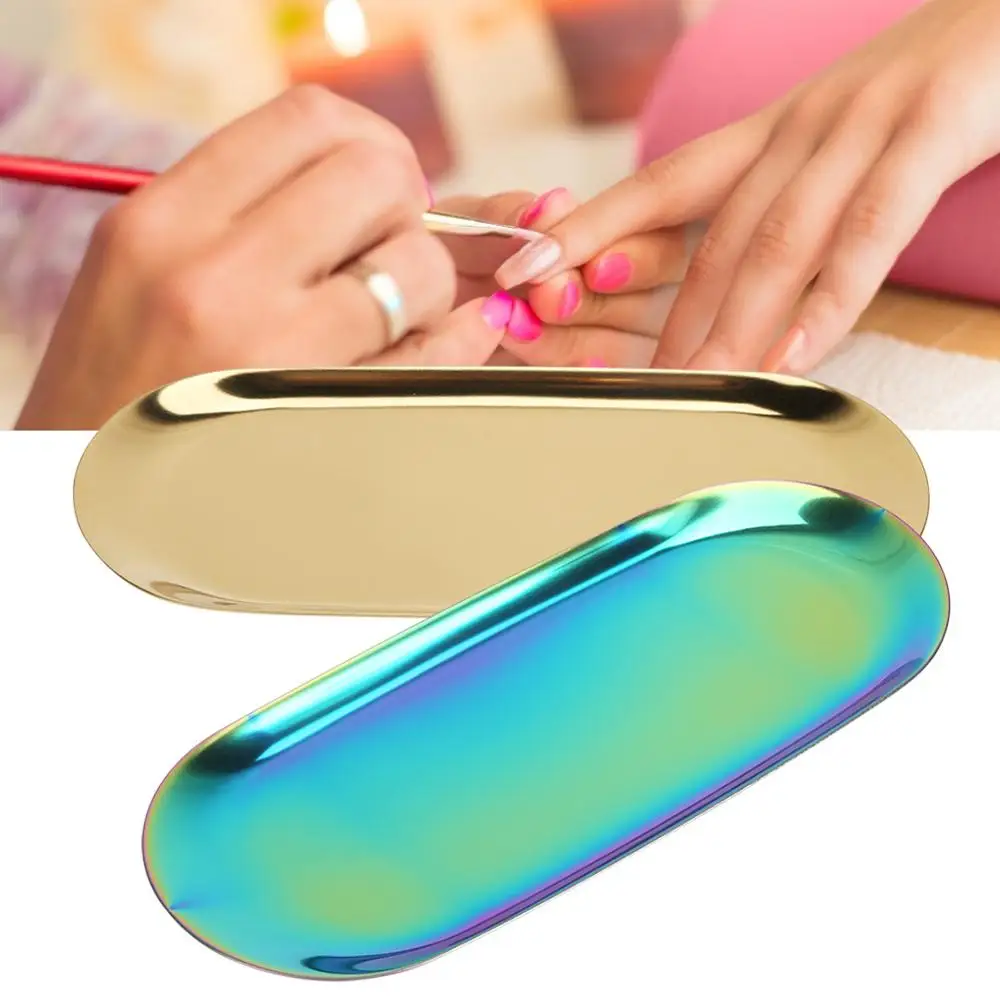 Stainless Steel Tray Disinfection Plate For Eyebrow Lip Tattoo Sterilization Thickened Nail Artist Needle Ink Cup Storage | Красота и