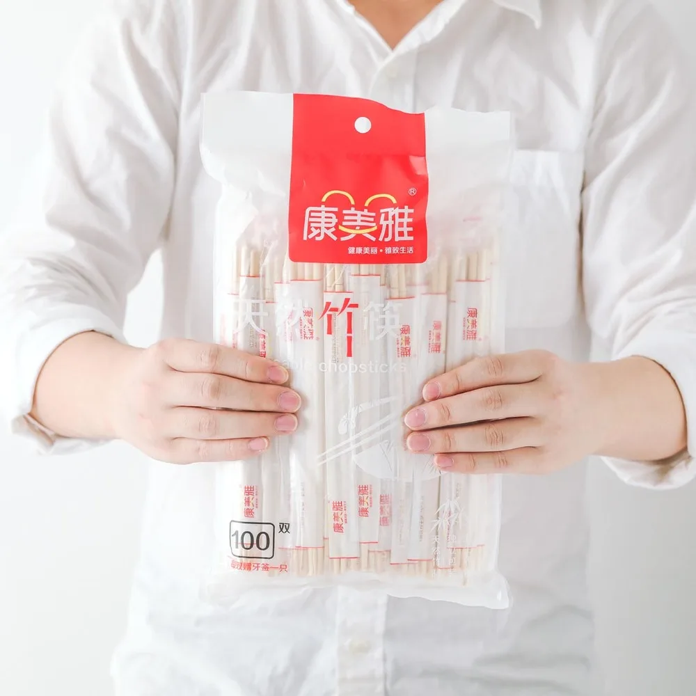 100Pairs japanese Disposable Bamboo Wood Chopsticks Restaurant Individual Package Chop Sticks Hashi Sushi Food Stick Tableware |