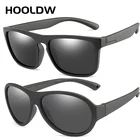 HOOLDW квадратные поляризованные детские солнцезащитные очки для мальчиков и девочек дорожные очки UV400 силиконовые защитные детские очки