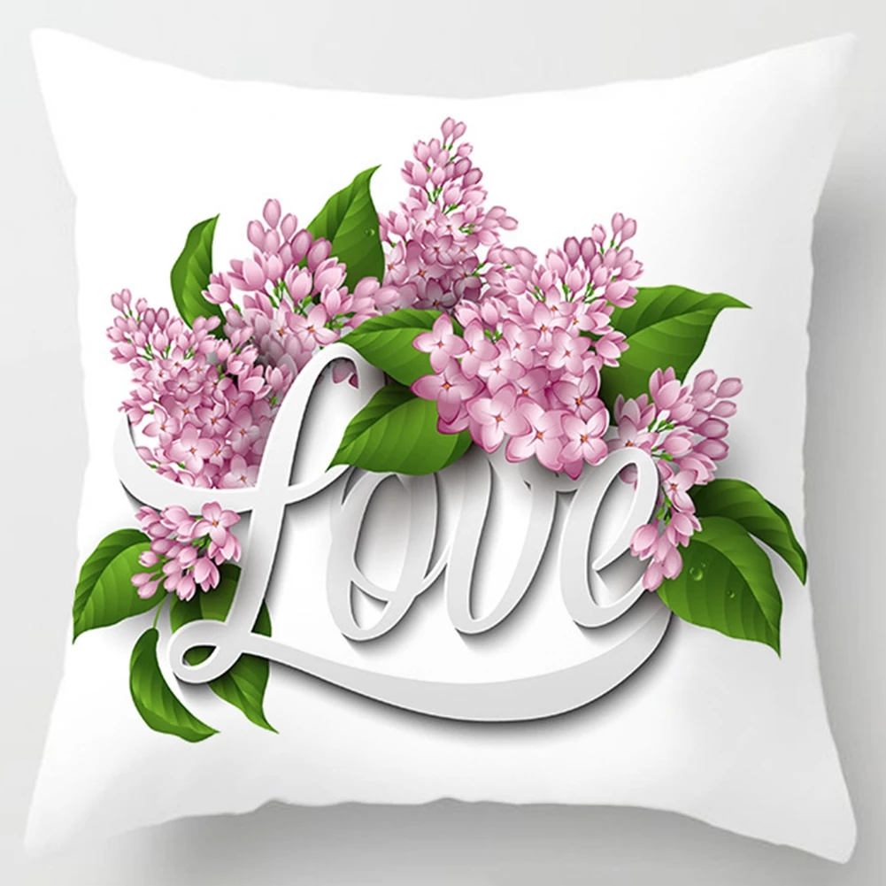 

Valentine's Day Lovely Cartoon Plush Square Living Sofa Cushion Cover Throw Pillow Case 45x45 Cm Elegant Couple Home Decorative
