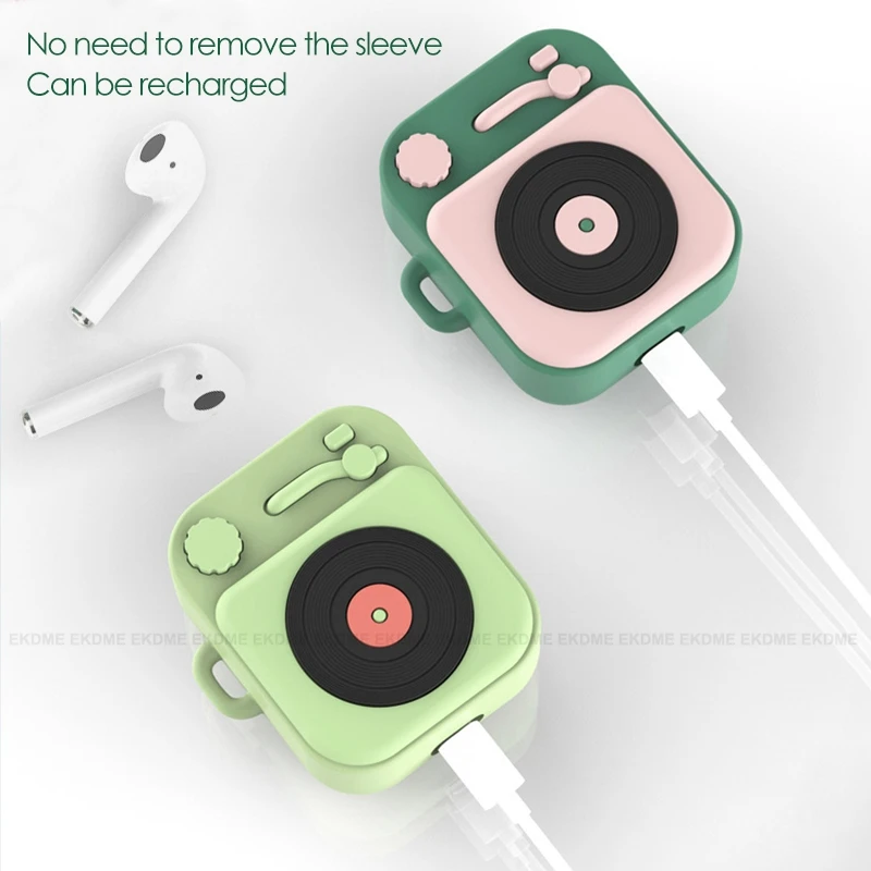 3D Ретро Bluetooth беспроводной Чехол для наушников для AirPods 2 чехол силиконовый мультяшный чехол Аксессуары для Air Pods 1 Зарядная коробка