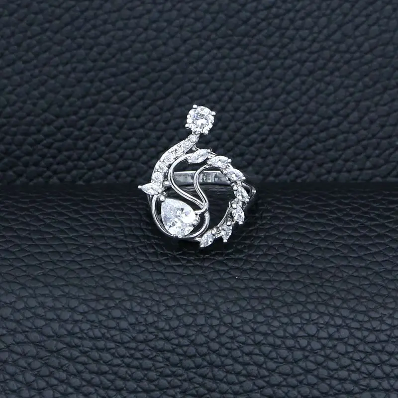 Комплект из колье серёг и кольца серебра 925 пробы | Украшения аксессуары