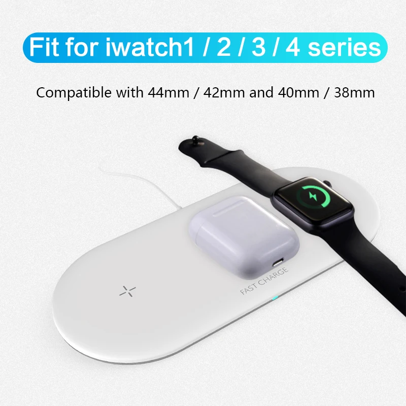Беспроводное зарядное устройство 3 в 1 10 Вт для AirPods iPhone 11 Pro Samsung S10 S9 S8 быстрая